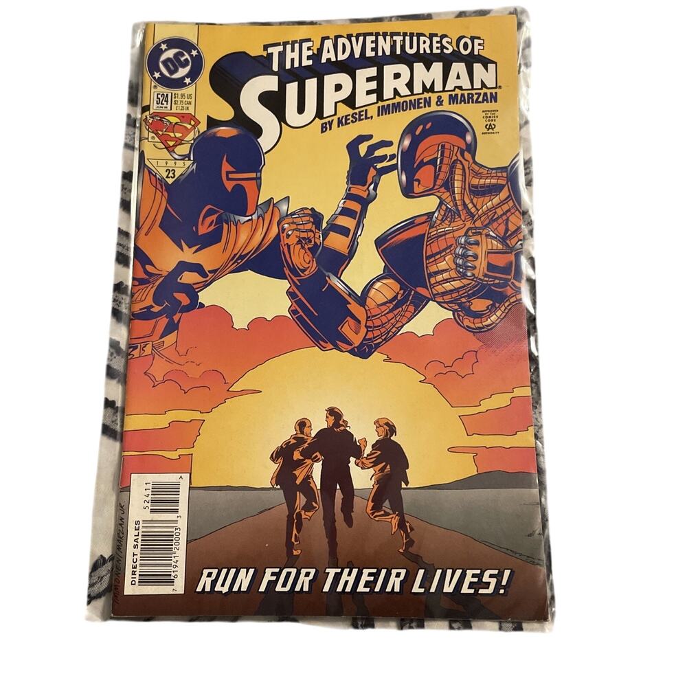 dc comics 1995 june #524 the adventure of superman comic book run for thier live
